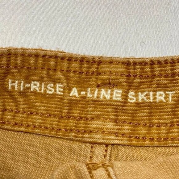 American Eagle Women's Skirt Corduroy Size 12 Golden Brown High Rise A-Line NWT - Picture 9 of 14